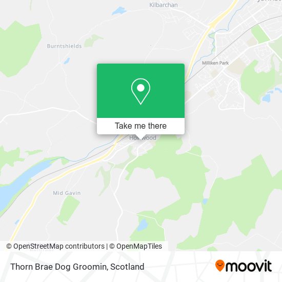 Thorn Brae Dog Groomin map