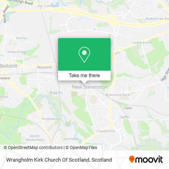 Wrangholm Kirk Church Of Scotland map