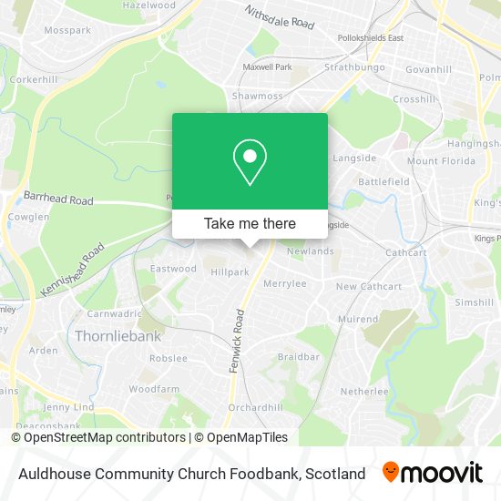 Auldhouse Community Church Foodbank map