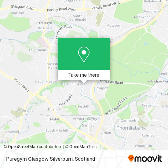 Puregym Glasgow Silverburn map