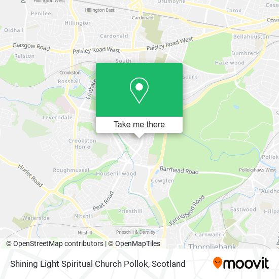 Shining Light Spiritual Church Pollok map