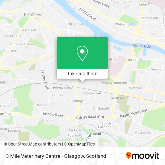 3 Mile Veterinary Centre - Glasgow map