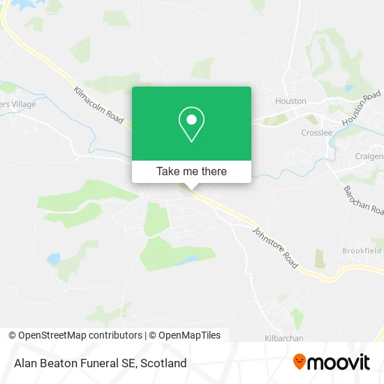 Alan Beaton Funeral SE map