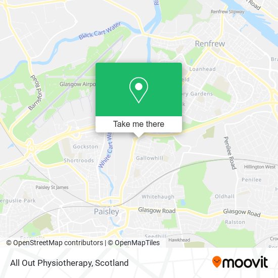 All Out Physiotherapy map