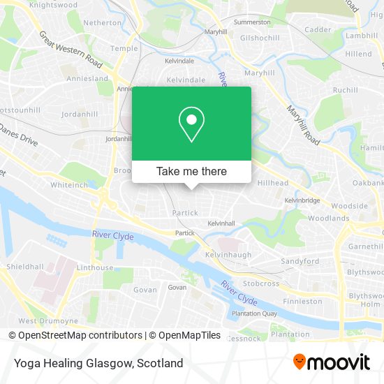 Yoga Healing Glasgow map