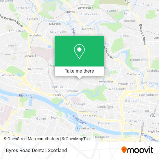 Byres Road Dental map