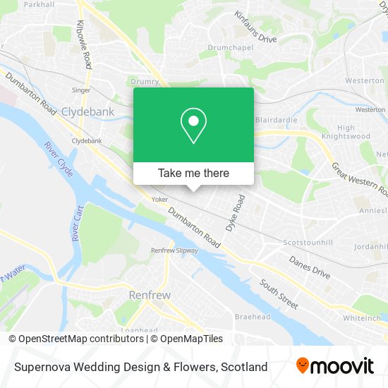 Supernova Wedding Design & Flowers map