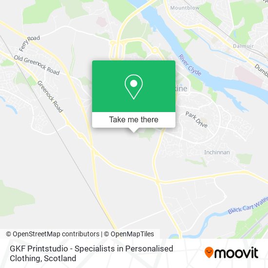 GKF Printstudio - Specialists in Personalised Clothing map