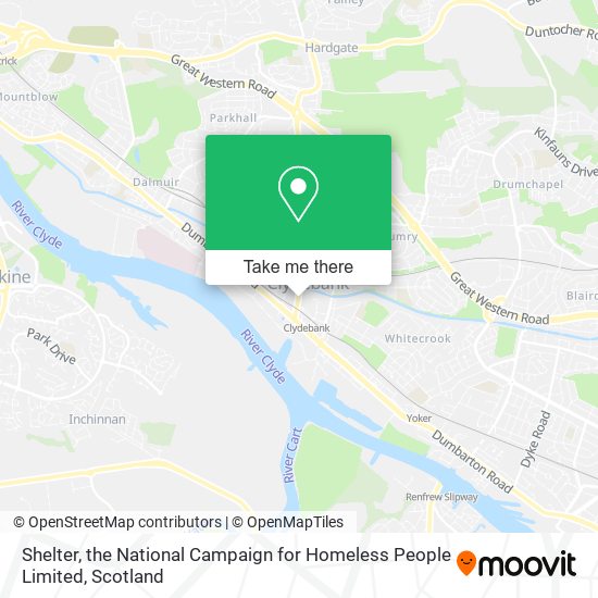 Shelter, the National Campaign for Homeless People Limited map