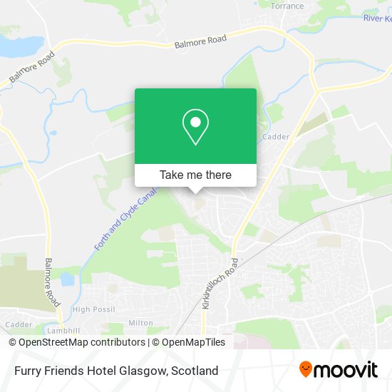 Furry Friends Hotel Glasgow map