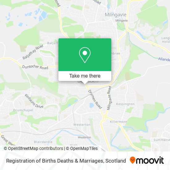 Registration of Births Deaths & Marriages map