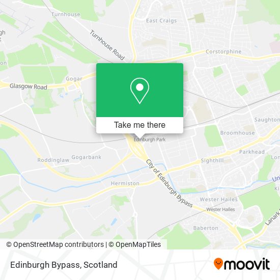 Edinburgh Bypass map