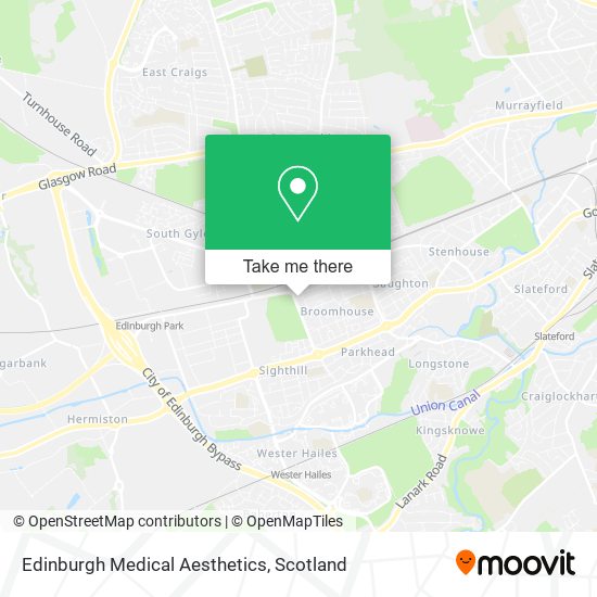 Edinburgh Medical Aesthetics map