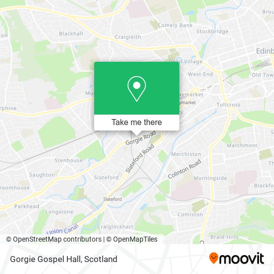 Gorgie Gospel Hall map