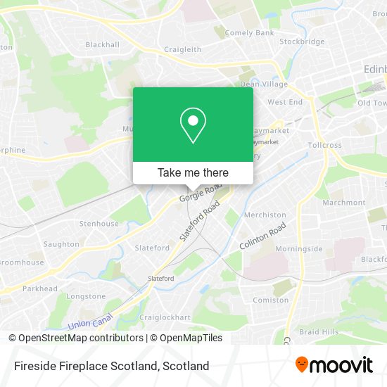 Fireside Fireplace Scotland map