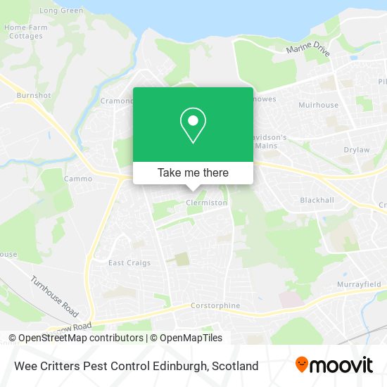 Wee Critters Pest Control Edinburgh map