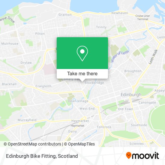 Edinburgh Bike Fitting map