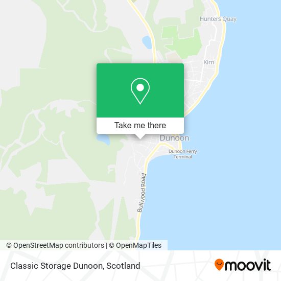 Classic Storage Dunoon map