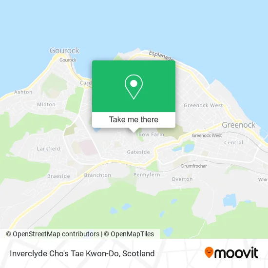 Inverclyde Cho's Tae Kwon-Do map