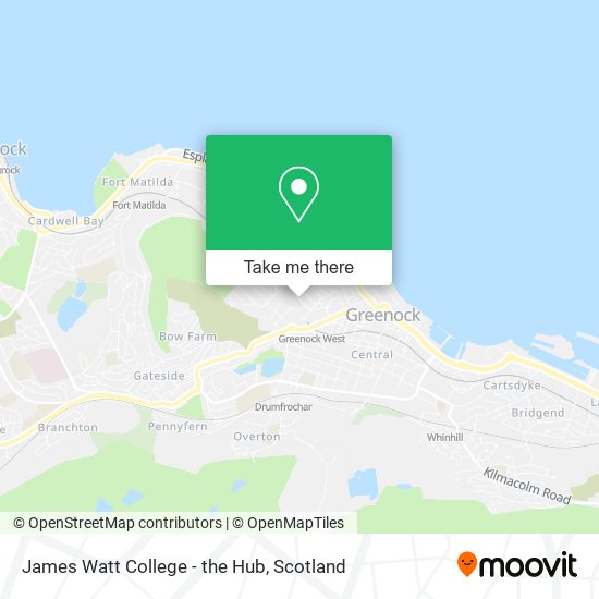 James Watt College - the Hub map