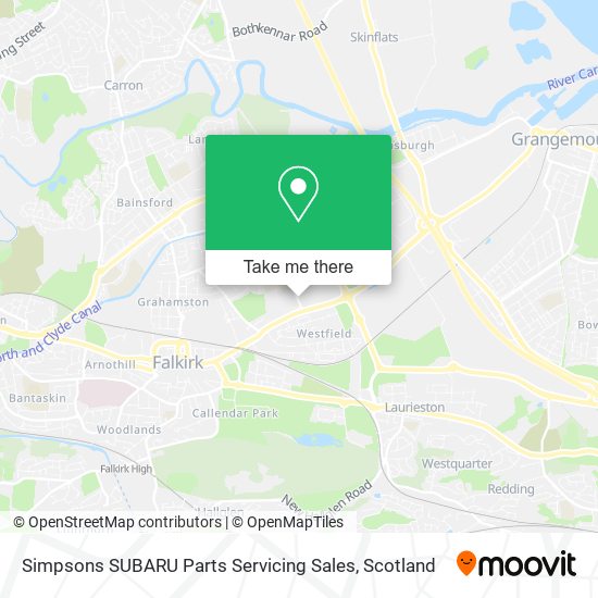 Simpsons SUBARU Parts Servicing Sales map