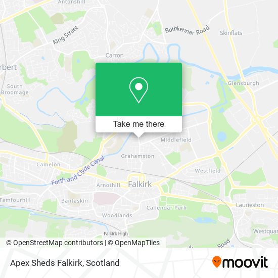 Apex Sheds Falkirk map