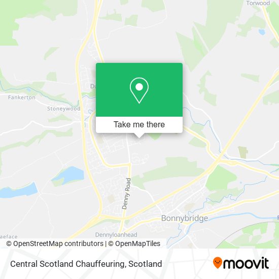 Central Scotland Chauffeuring map