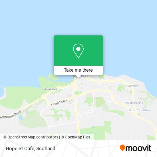 Hope St Cafe map