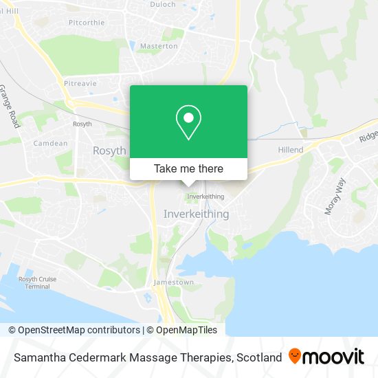 Samantha Cedermark Massage Therapies map