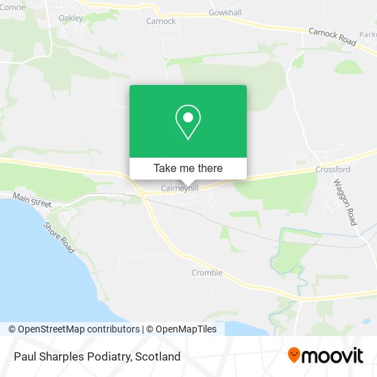 Paul Sharples Podiatry map