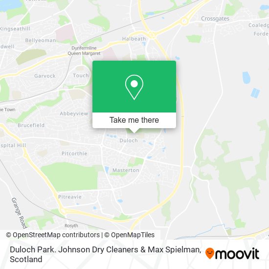 Duloch Park. Johnson Dry Cleaners & Max Spielman map