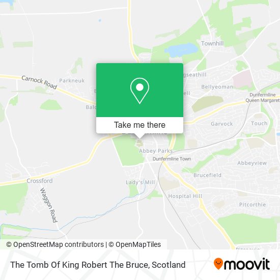 The Tomb Of King Robert The Bruce map