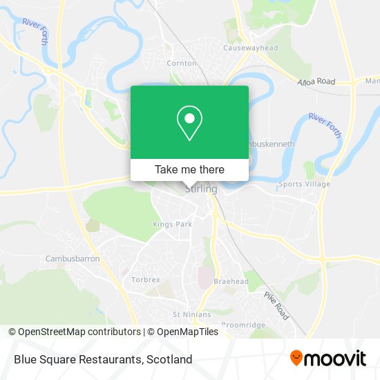 Blue Square Restaurants map