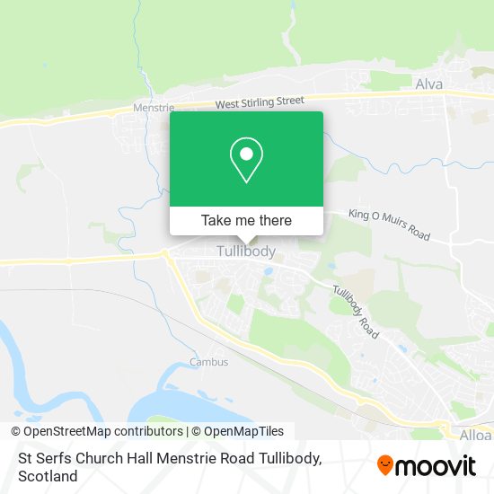 St Serfs Church Hall Menstrie Road Tullibody map