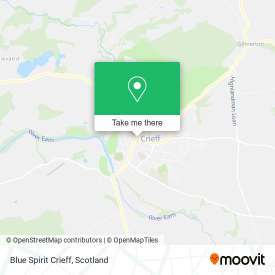Blue Spirit Crieff map