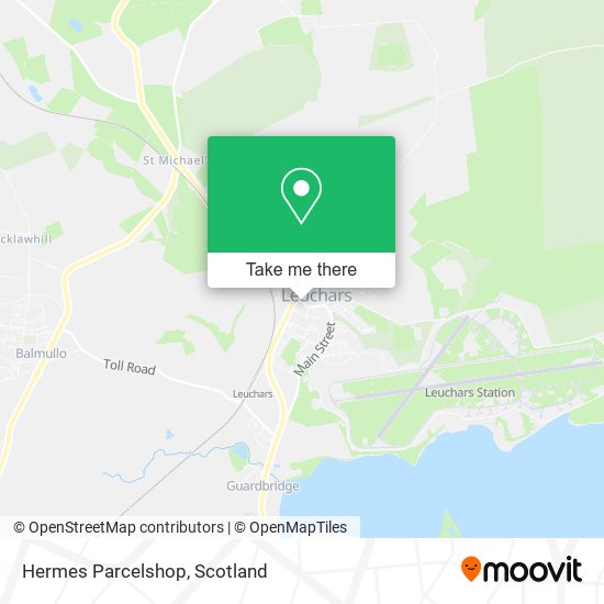 Hermes Parcelshop map