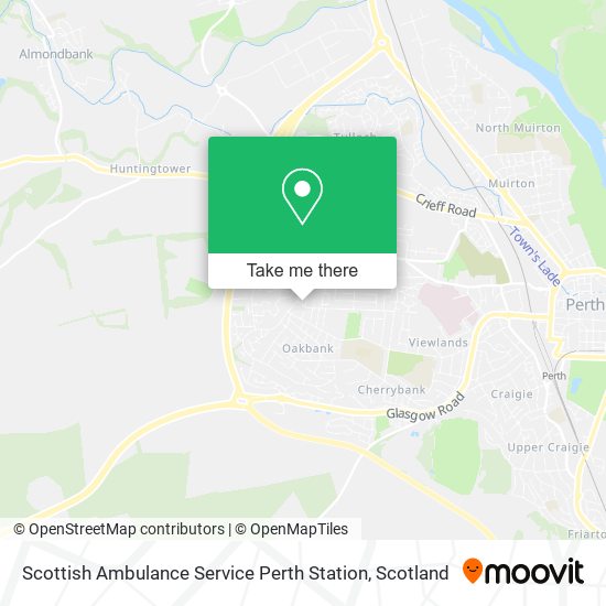 Scottish Ambulance Service Perth Station map