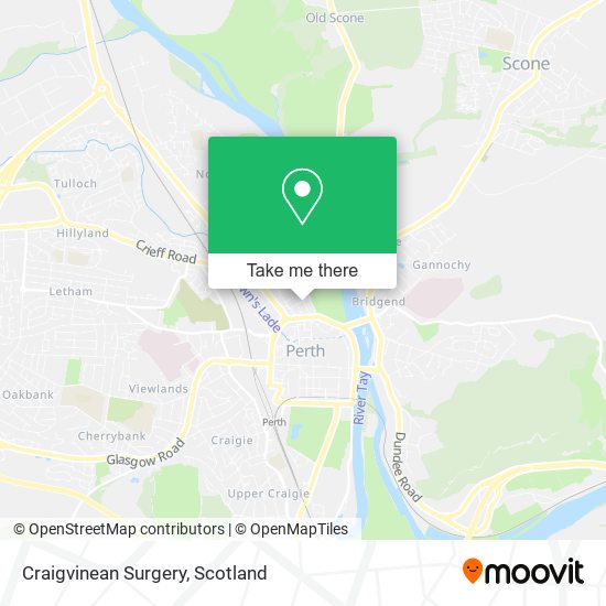 Craigvinean Surgery map