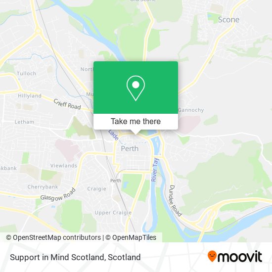 Support in Mind Scotland map