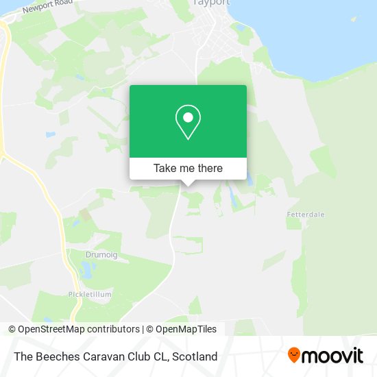 The Beeches Caravan Club CL map