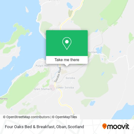 Four Oaks Bed & Breakfast, Oban map