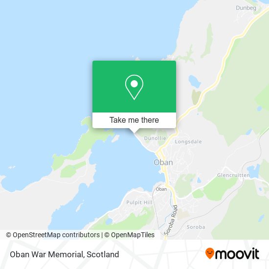 Oban War Memorial map