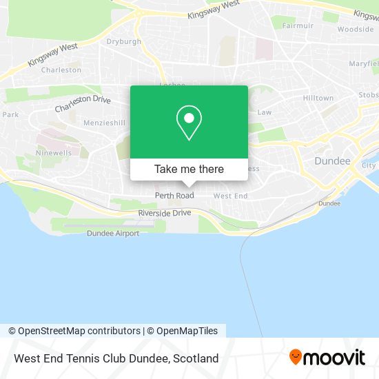 West End Tennis Club Dundee map