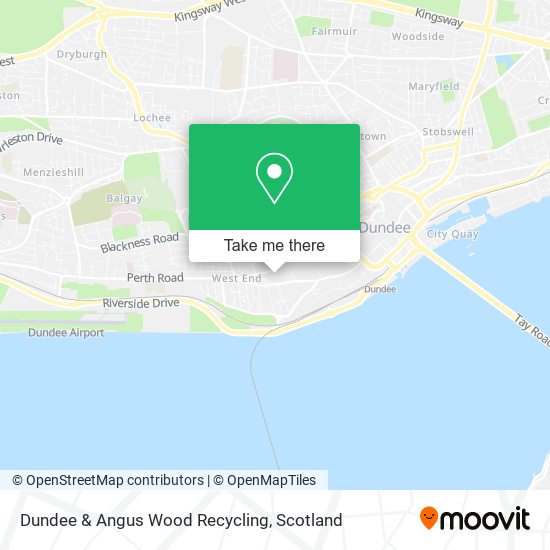 Dundee & Angus Wood Recycling map