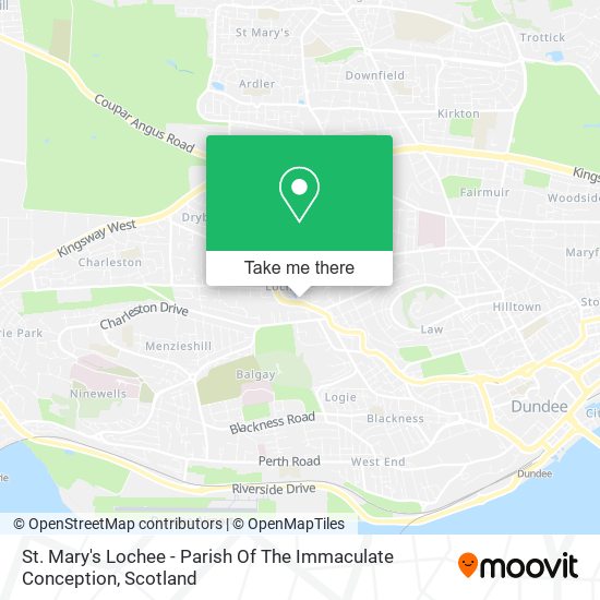 St. Mary's Lochee - Parish Of The Immaculate Conception map