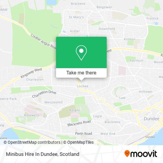 Minibus Hire In Dundee map