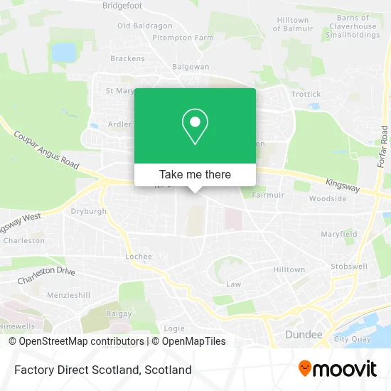 Factory Direct Scotland map