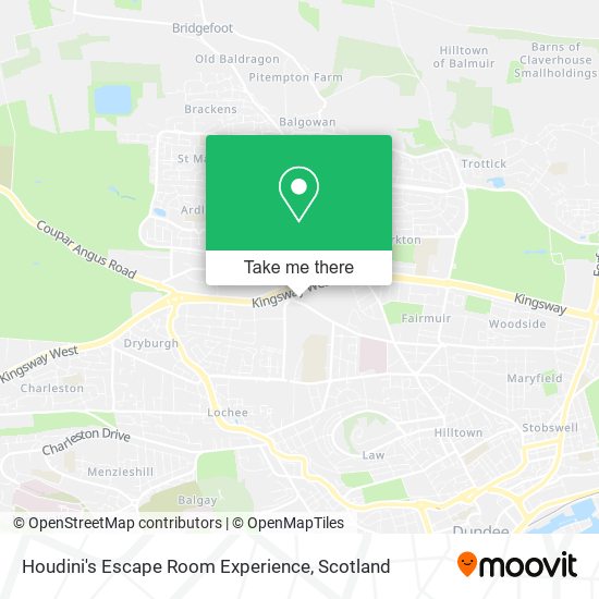 Houdini's Escape Room Experience map