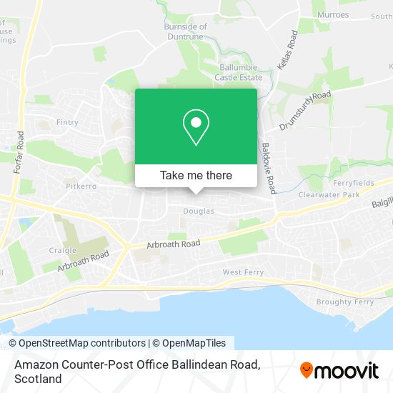 Amazon Counter-Post Office Ballindean Road map