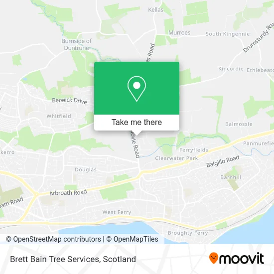 Brett Bain Tree Services map